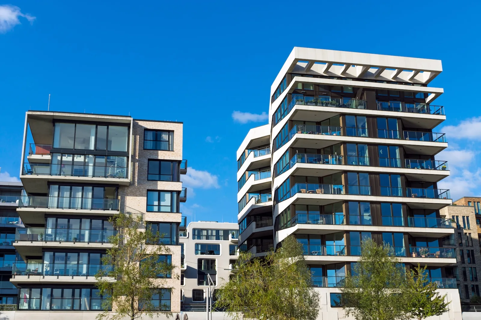 Modern condominiums in Milwaukee, WI