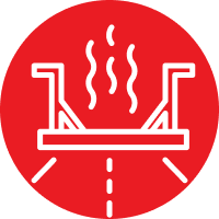 infrared asphalt repair icon