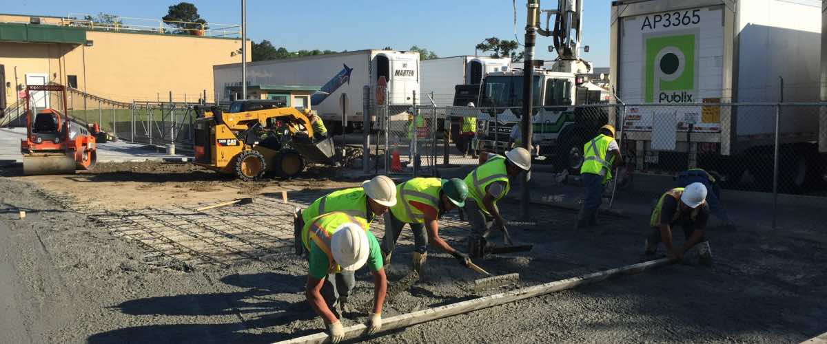 concrete installation