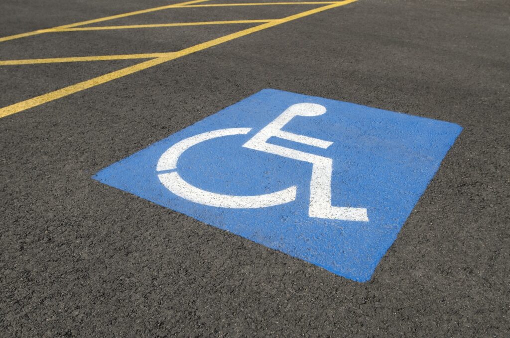 Handicapped parking spot