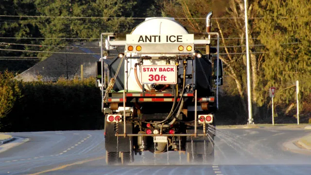 plm paving deicing spray truck