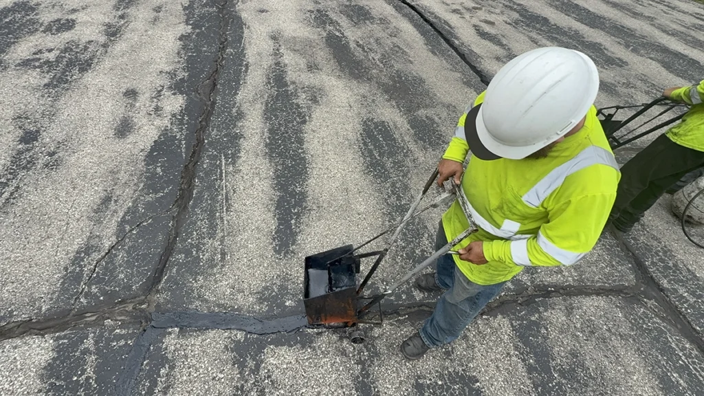 Over the top crack fill