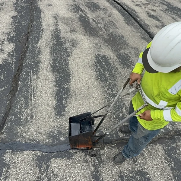 Over the top crack fill