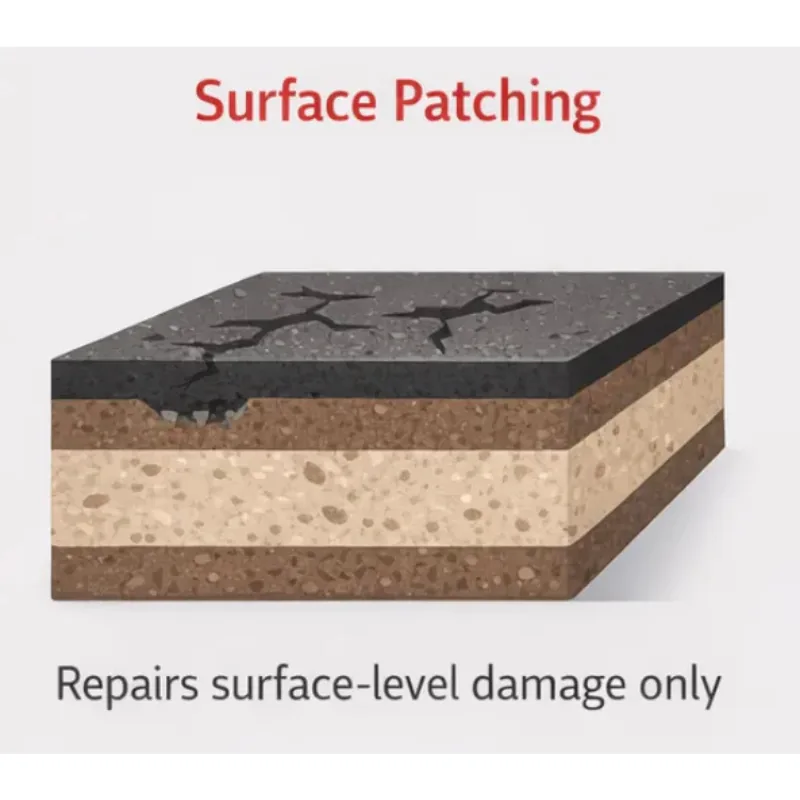 Surface level patching infographic