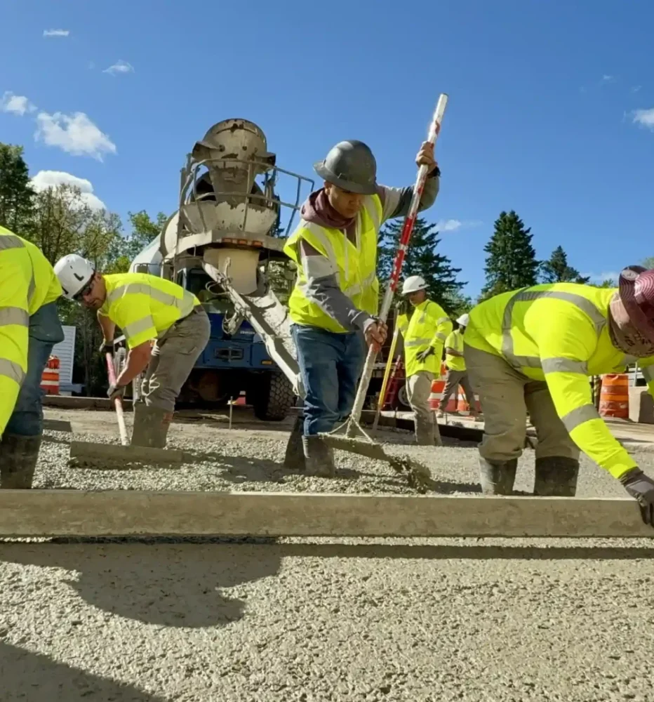 PLM Crew Laying Concrete