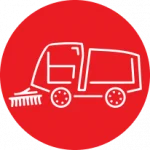 power sweeping red icon