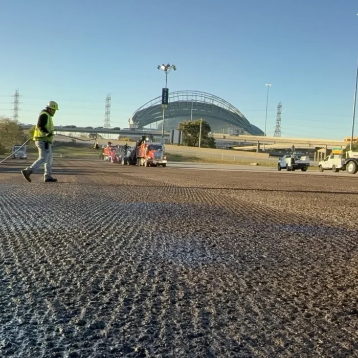 Parking lot paving project at American Family Field
