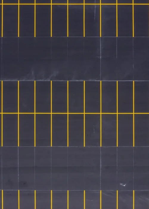 Freshly striped parking lot